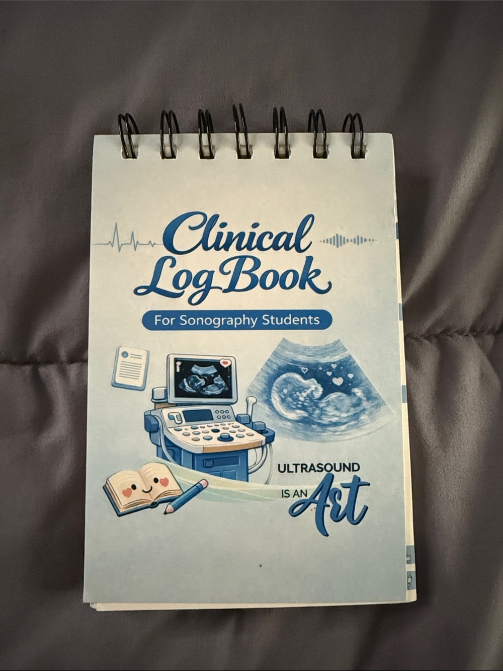 Clinical Log Book For Sonography Students - Blue Cover